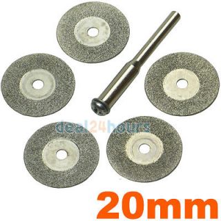 20mm 5pcs Mini Diamond Cutting Saw Cut Off Discs For Dremel Tools