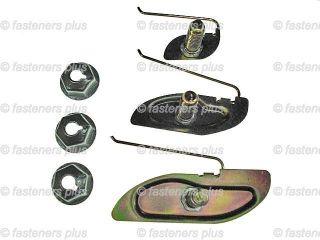 30 pcs yellow zinc trim clips & nuts 3 sizes for various width
