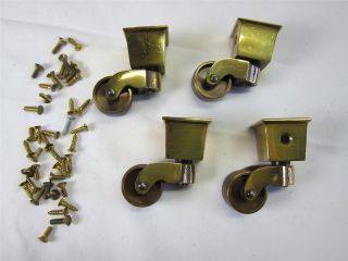 Four Brass Casters for a Pembroke Table, Etc. Century Furniture New