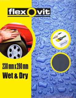 Wet and Dry Sandpaper Flexovit 1000 Grit P1000 x6 Sheet