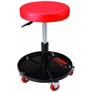 Adjustable Mechanics Shop Seat Creeper Stool Round Rolling with Tool