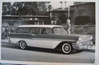 12 By 18 Black & White Picture 1958 Chevrolet Brookwood 4 Door