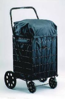 Black CLH127BK Hooded Carrying Tote / Shopping Cart Liner Bag w