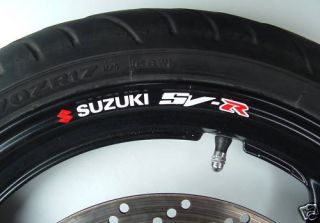 Suzuki SV R Wheel Rim Decals SV650R SV1000R 650 1000