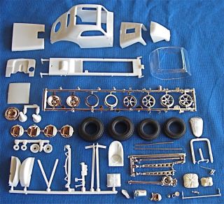Altered Drag Car Chassis Body Wheels Tires Kit AMT 1 25 Cool
