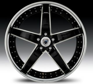 22 asanti AF166 Black Chrome Wheels Rims 2 Piece Tone