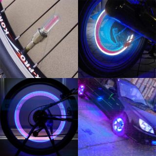  Motorcycle Car Valve Cap Tire Tyre Spoke Wheel Rim LED Neon Light