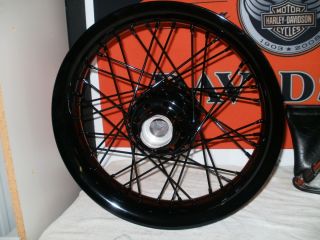 Harley Davidson 16x3 40 Spoke Front Profile Wheel Gloss Black