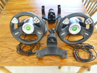 Two Saitek Adrenalin Racing Wheels for Xbox