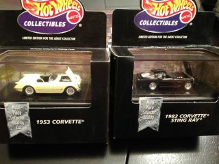 hot wheels 1998 collectibles limited edition + case 2 car corvette lot