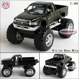 New Dodge RAM 1 44 Diecast Model Car Avoid Shock with Large Wheels