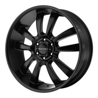 22 inch KMC Black Wheels Rims 5x5 5 5x139 7 Dodge RAM 1500 Ford Bronco