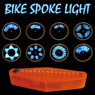 New Bike Bicycle Wheel Spoke Blue LED Light 40 Patterns