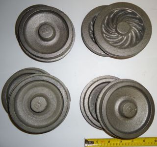Steam 1 1 2 scale Cast Iron spiral back freight car wheels Part 80 01