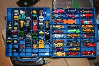 78 Toy Cars with Hot Wheels 100 Car Travel Case