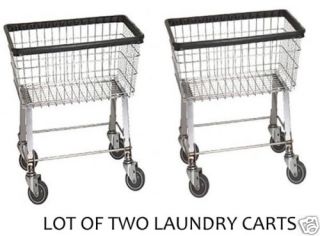 Economy Laundry Cart 2 5 Bushel with Wheels Basket