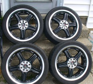 Drag Alloy Dr 2 Wheels with Tires 18x7 5 Black