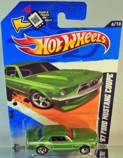Hot Wheels 67 Ford Mustang Coupe 2012 Muscle Mania Ford Green
