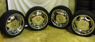 22 EE 6 Lug Chrome Rims w/ Toyo Tires 265/40 R22 106V 6x135 6x127