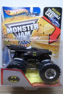 2013 Hot Wheels 1 64 Monster Jam Batman Monster Truck w Crushable Car