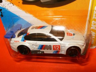 2012 Hot Wheels 1 64 BMW M3 GT2 E92 V8 Race Car White Black Wheels 5