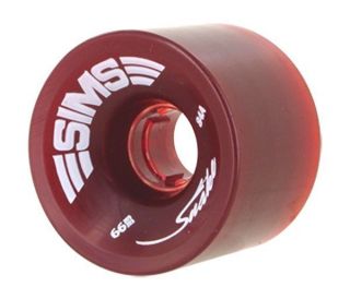 Sims Street Snake Skateboard Wheels 66mm 84A Trans Red