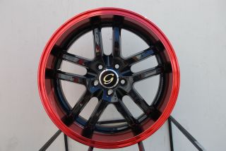 Wheel 5x108 38 Black Red Rim Fits Volvo V40 S40 V70 S60 C70