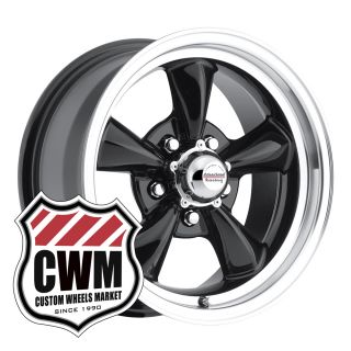 Black Aluminum Wheels Rims 5x4 75 Pattern for Chevy Nova 68 79