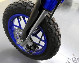 Upside down front forks with a massive 15cm of travel
