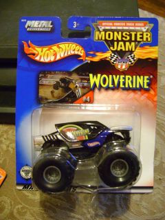 Wolverine Silver 2002 Old Monster Jam Trucks Hotwheels