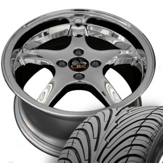 Chrome Cobra Wheels Nexen Tires Rims Fit Mustang® GT 79 93