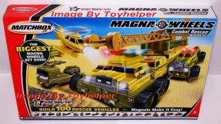 Matchbox Magna Wheels Combat Rescue Vehicles Playset