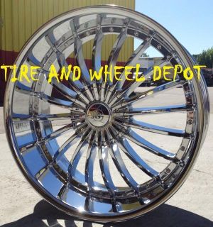 24 inch GW190 Rims and Tires Charger 300 Explorer Cutlass Chevelle