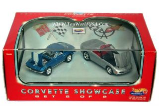 100 Hot Wheels 45th Anniversary Corvette Showcase Set 2 67 98 Chevy