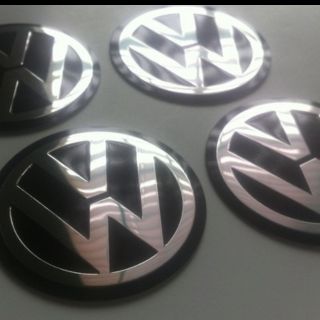 01 02 03 04 VW Volkswagen 55 mm Wheel Center Cap Emblems Decals