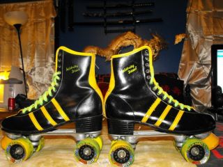 Celebrity Disco Roller Skates Size 11 With Mad Hog Speed Skate Wheels