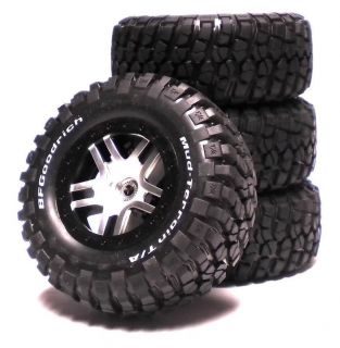 4x4 Tires Set of 4 Black BF Goodrich Wheels Tyres Traxxas 6808
