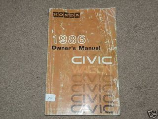 1986 Honda Civic Wagon Owners Manual 103