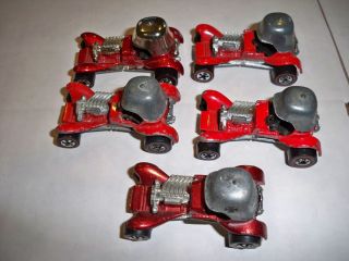 Vintage Hot Wheels 5 Red Baron Redlines 