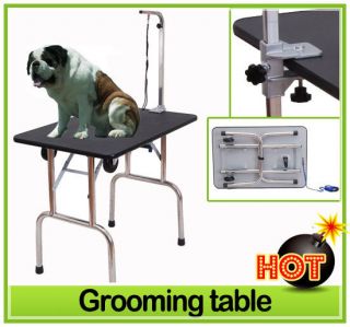 Portable Folding Pet Dog Cat Grooming Table with Wheels 35X24