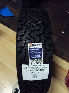 Rugged Terrain T A KO 245 70R17 119 116R Load E Brand New Tire