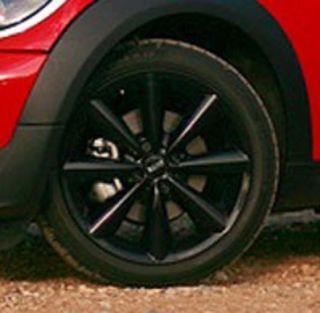 Mini Cooper 17 R121 Black Conical Spoke Rim Wheel with Hubcap New