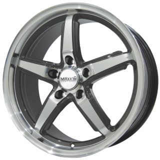 17x7 5 Maxxim Allegro Gray Wheel Rim s 5x112 5 112 17 7 5