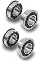 Precision SEALED Set of 4 Flanged Ball Bearings Hardened 5 8 ID 1 3 8
