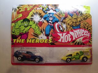 pack   VINTAGE HOT WHEELS THE HEROES THE HULK THE THING NEW 1979