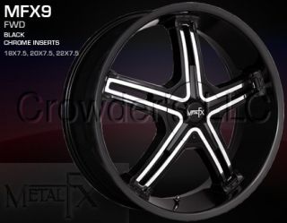 Metal FX Car Wheel Rim MFX9 Black 18 inch 4 Lug
