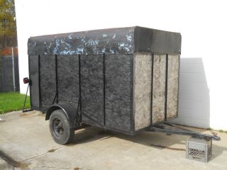 10 Single Axle Covered Trailer with Spoke Wheels