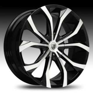18 inch 18x8 Lexani Lust Black Wheel Rim 8x180