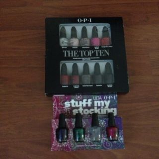 OPI NAIL POLISH. TOP TEN COLLECTION. STUFF MY STOCKING COLLECTION. NEW