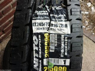 New Lt 245 75 16 Nitto Dura Grappler 10 Ply Tire